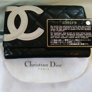 Chanel Cambon Quilted Black/White Wallet